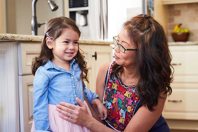 mom calming down upset daughter